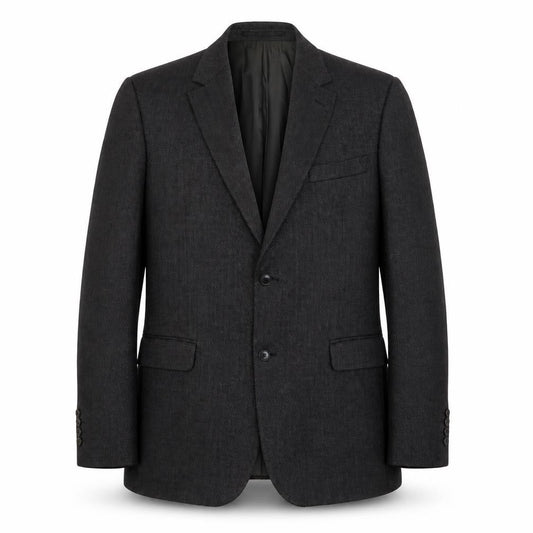 Front view of Slaters men’s grey polyester jacket suit jacket, size 46