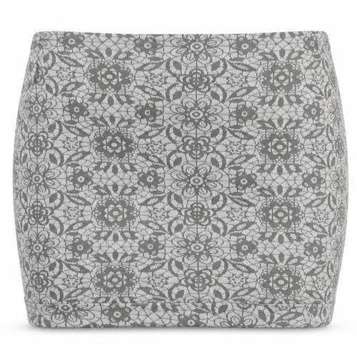 Silence + Noise Womens Grey Geometric Cotton Bandage Skirt Size S