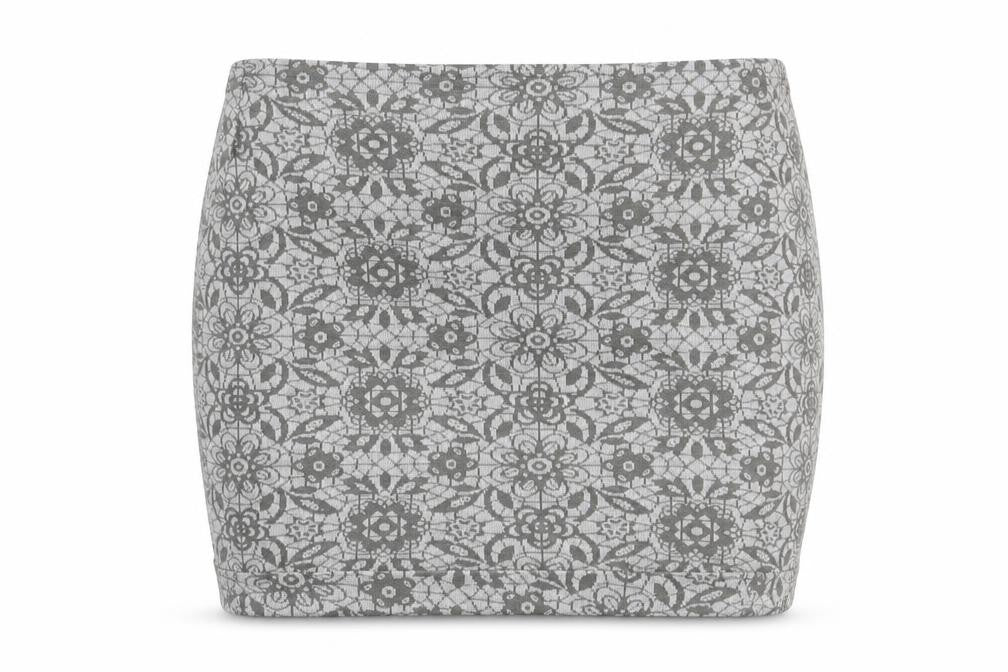 Silence + Noise Womens Grey Geometric Cotton Bandage Skirt Size S