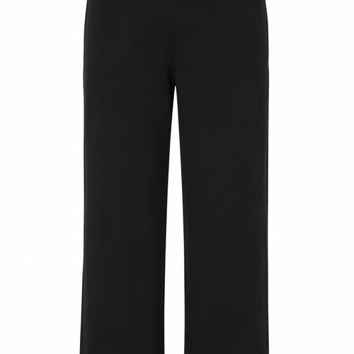 Marks and Spencer Womens Black Cotton Trousers Size 36 in Regular