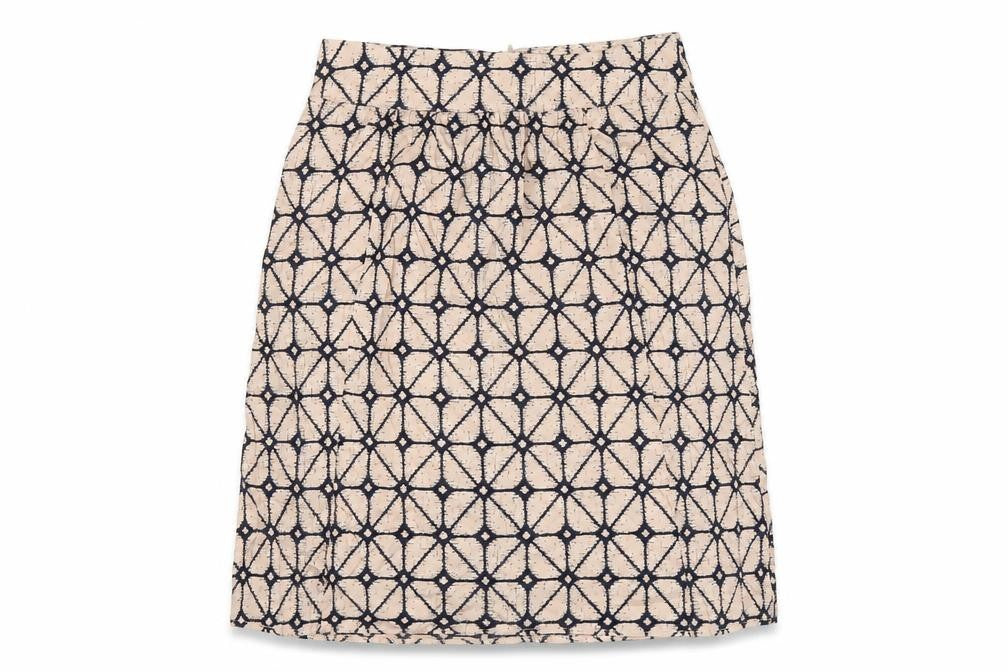 Gap Womens Pink Geometric Cotton A-Line Skirt Size 10 Zip