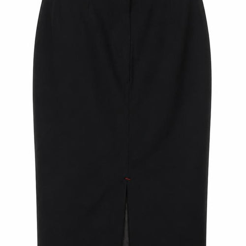 Preworn Womens Blue Polyester Straight & Pencil Skirt Size 8 Zip