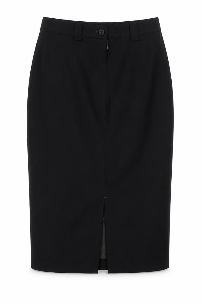 Preworn Womens Blue Polyester Straight & Pencil Skirt Size 8 Zip