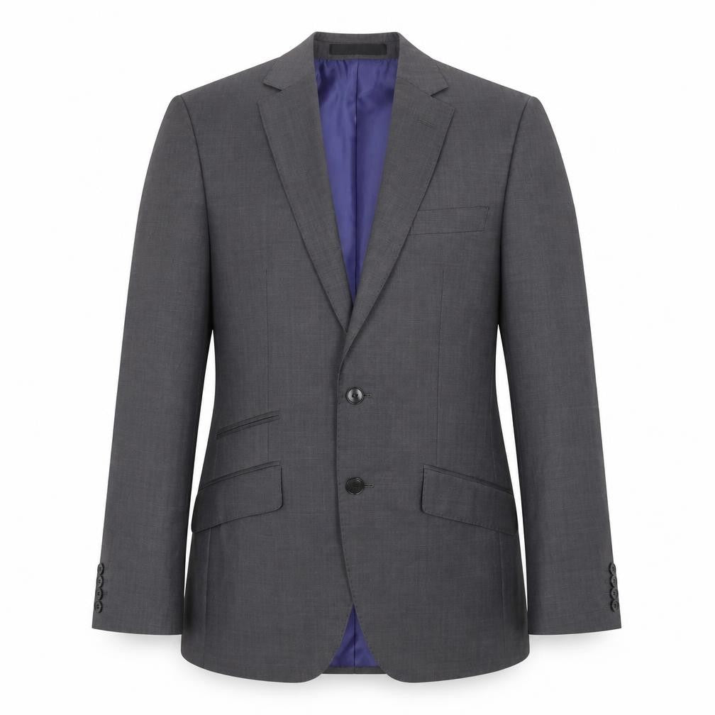 Front view of Marks & Spencer men’s grey wool jacket suit jacket, size 36