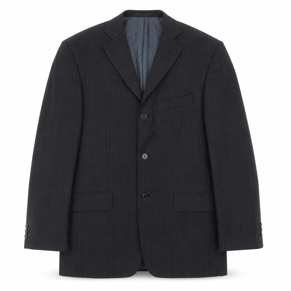 Front view of Marks & Spencer men’s grey wool jacket suit jacket, size 38