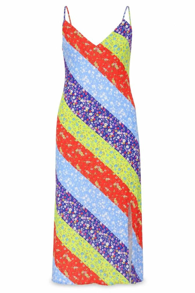 Fashion Us Womens Multicoloured Floral Polyester Maxi Size 10 V-Neck Tie