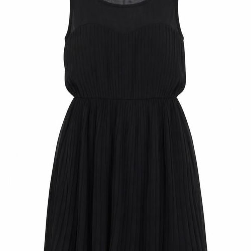 Miso Womens Black Polyester Tank Dress Size 10 Boat Neck Zip