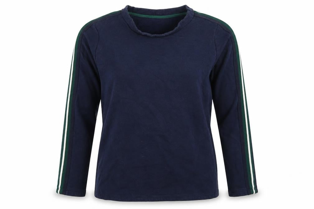 Front view of Marks & Spencer women’s blue cotton pullover sweatshirt, size UK 8, pullover