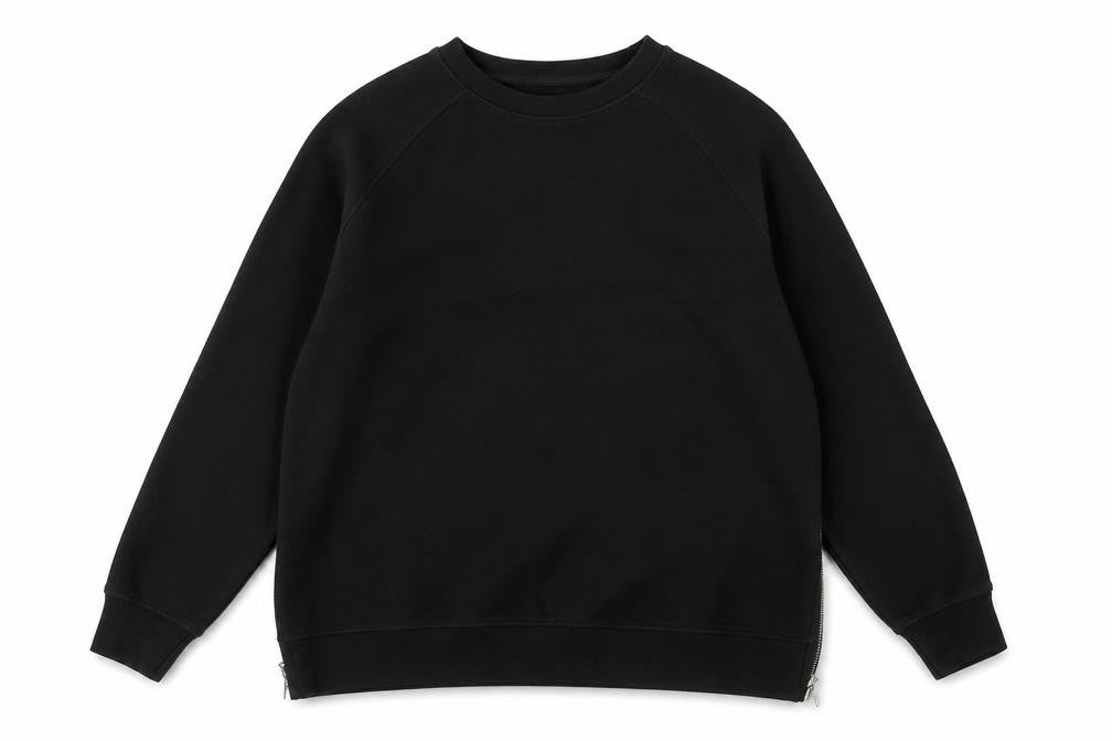 Front view of Primark women’s black cotton pullover sweatshirt, size S, zip