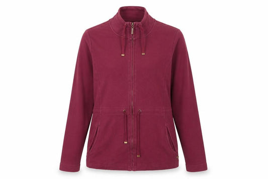 Front view of Dash women’s purple jacket, size UK 14, zip