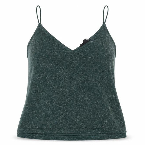 Topshop Womens Green Polyester Camisole Tank Size 10 V-Neck