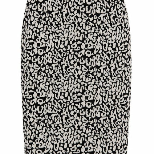 Papaya Womens Black Animal Print Cotton Straight & Pencil Skirt Size 12
