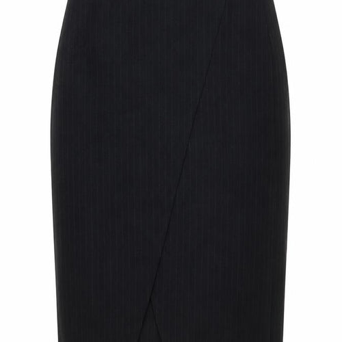 Topshop Womens Blue Geometric Polyester Straight & Pencil Skirt Size 10 Button