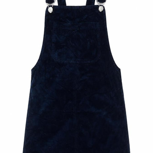 Topshop Womens Blue Cotton Pinafore/Dungaree Dress Size 6 Square Neck Buckle