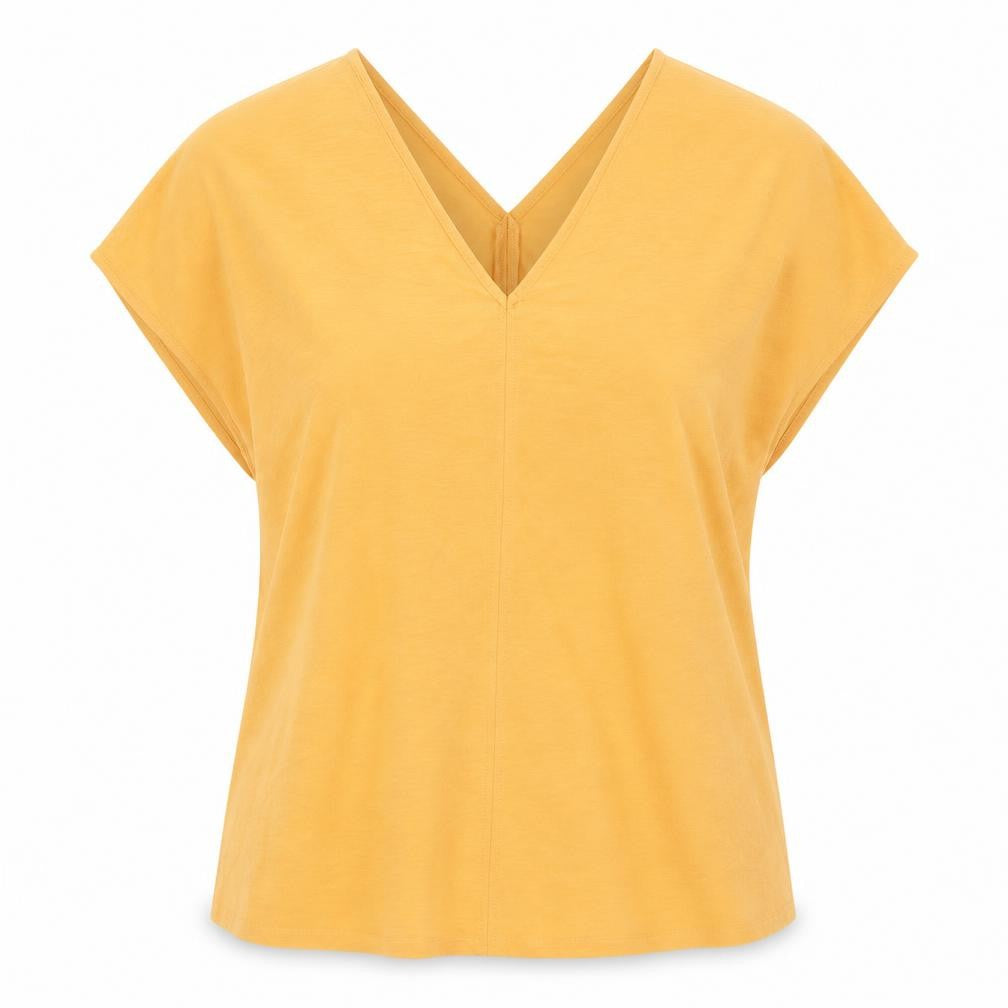 Primark Womens Orange Polyester Basic Blouse Size 12 V-Neck