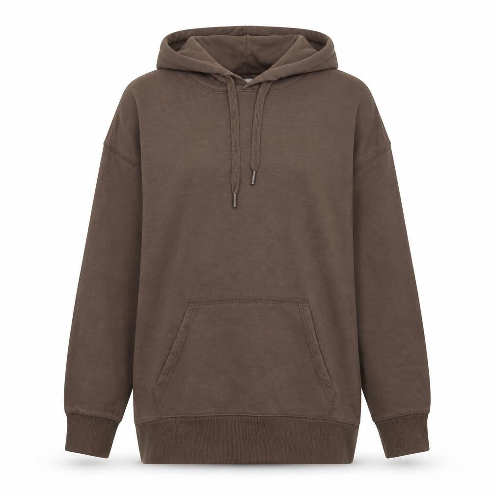 Front view of Primark women’s brown cotton pullover hoodie size 2xs pullover