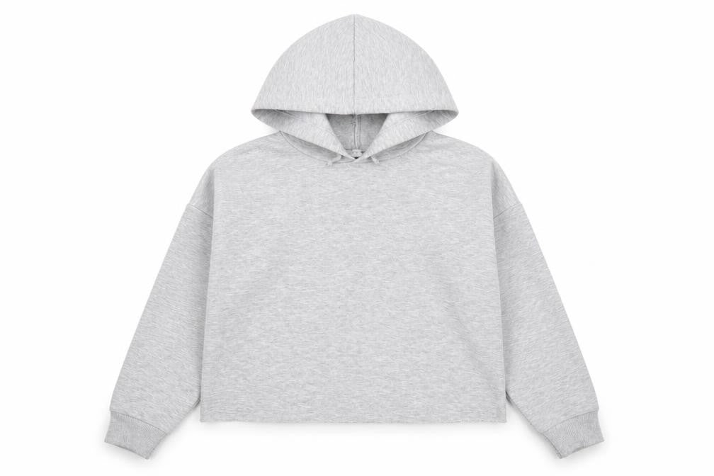 Front view of New Look girls’ grey camel pullover hoodie, size 14, years pullover