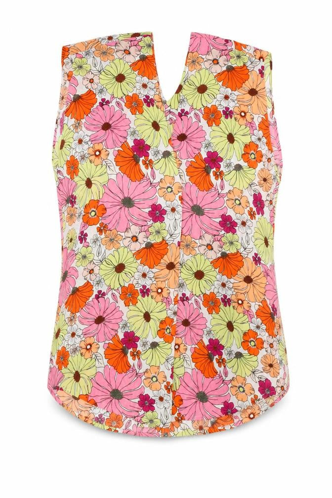 Marks & Spencer Womens Multicoloured Geometric Polyester Basic Blouse Size 8 V-Neck