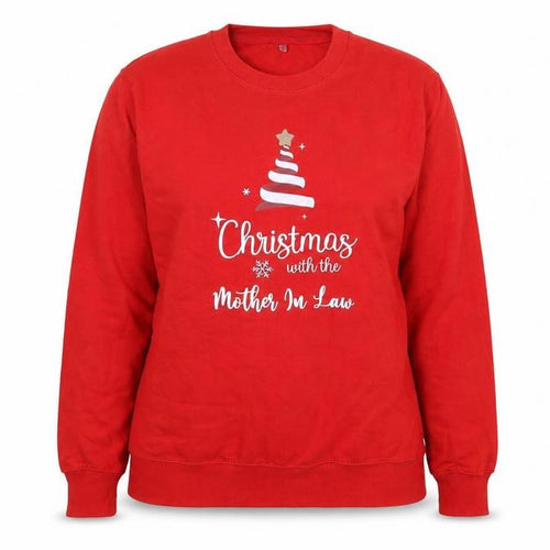 Preworn Womens Red Cotton Pullover Sweatshirt Size S Pullover - Christmas with the Mother-in-Law