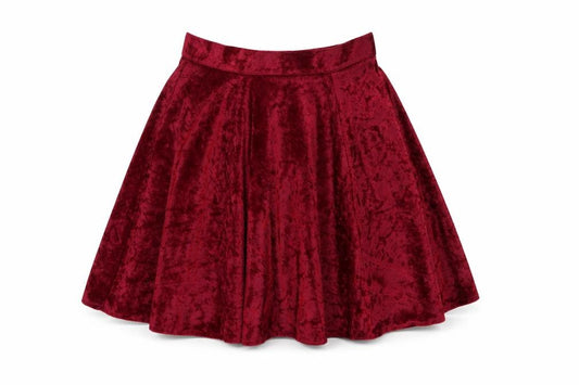 One and Only Girls Red Polyester Skater Skirt Size XS Regular Zip