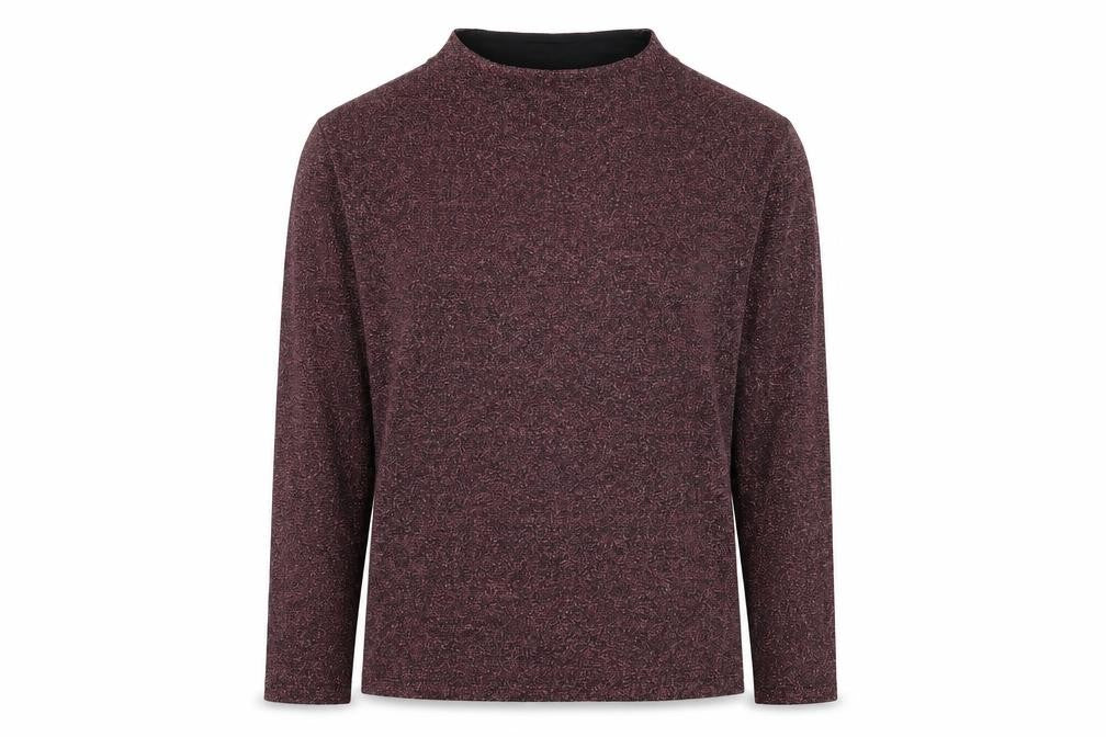 Front view of Tu women’s red viscose basic t-shirt, size UK 8, round neck