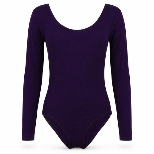 Trendy Touch Womens Purple Viscose Bodysuit One-Piece Size S Snap