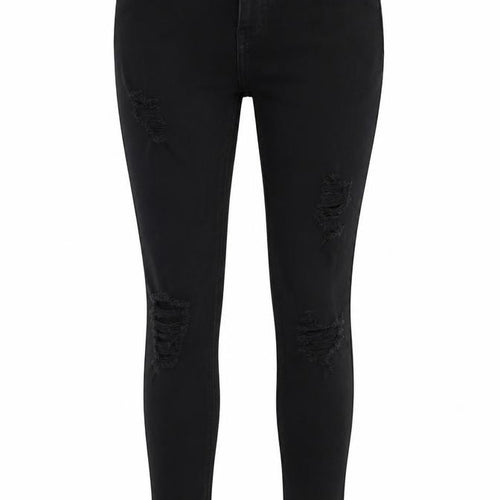 Denim & Co. Womens Black Cotton Skinny Jeans Size 6 Regular Button