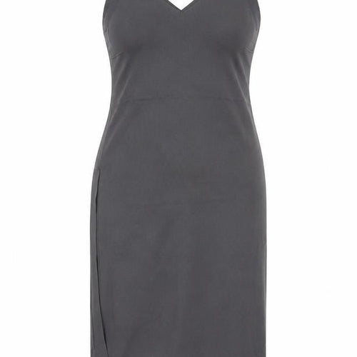 D. EXTERIOR Womens Grey Viscose Tank Dress Size XS V-Neck Pullover