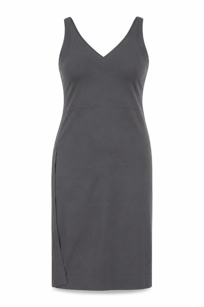 D. EXTERIOR Womens Grey Viscose Tank Dress Size XS V-Neck Pullover