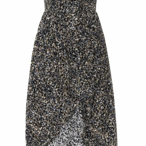 Mimi Chica Womens Multicoloured Animal Print Viscose A-Line Size M Off the Shoulder Pullover