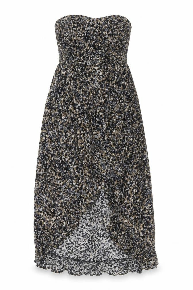 Mimi Chica Womens Multicoloured Animal Print Viscose A-Line Size M Off the Shoulder Pullover