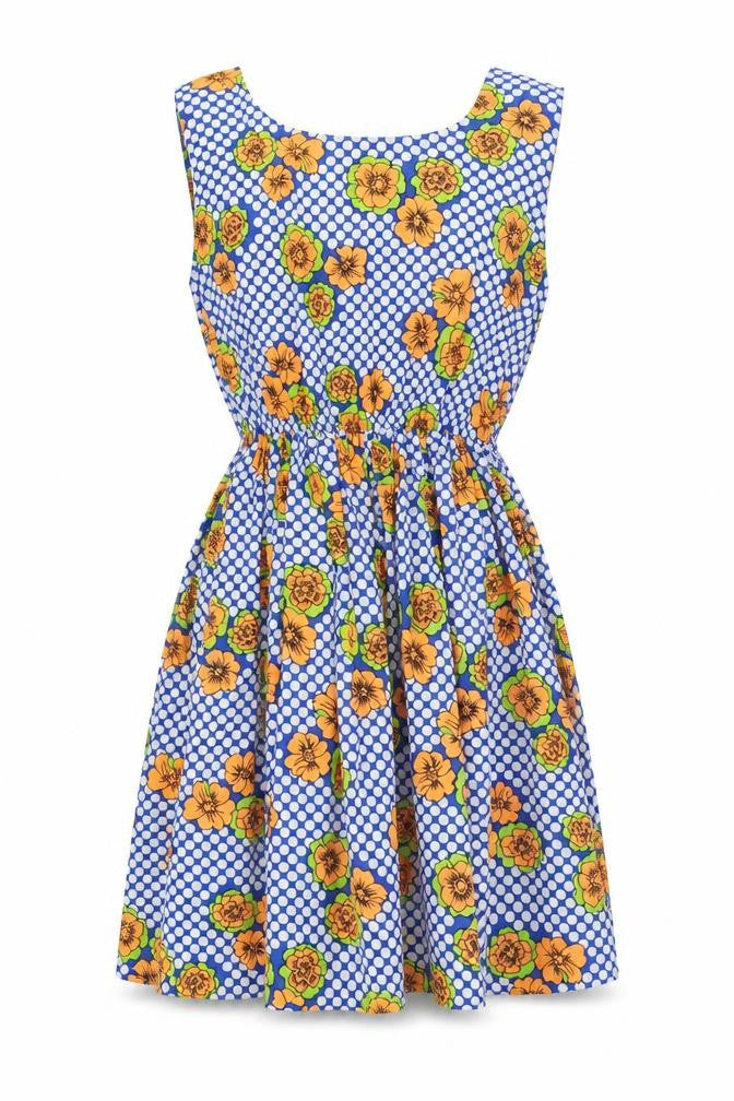 Shikka Womens Multicoloured Floral Polyester Fit & Flare Size M Boat Neck Zip