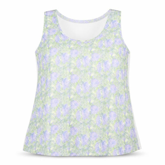 Front view of Marks & Spencer women’s multicoloured geometric polyester basic blouse, size UK 14, scoop neck
