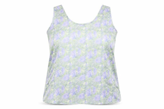 Front view of Marks & Spencer women’s multicoloured geometric polyester basic blouse, size UK 14, scoop neck