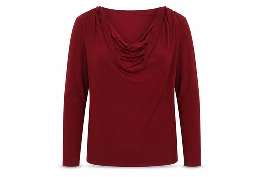 Front view of Select women’s purple polyester basic t-shirt, size UK 16, round neck
