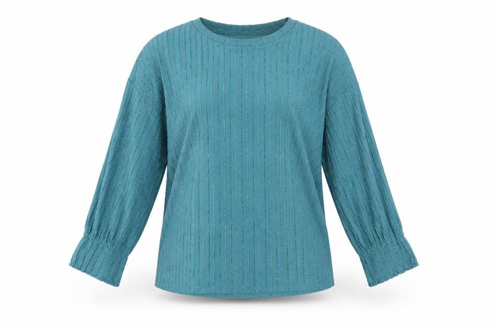 Tu Womens Blue Round Neck Polyester Pullover Jumper Size 12