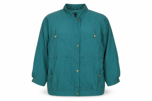 Front view of Canada women’s blue jacket, size UK 14, zip