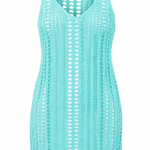 Preworn Womens Blue Acrylic Tank Dress Size M Scoop Neck Pullover