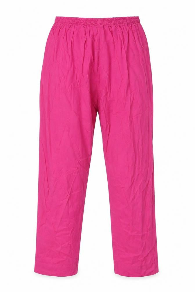 Bonanza Womens Pink Cotton Trousers Size 8 L24 in Regular
