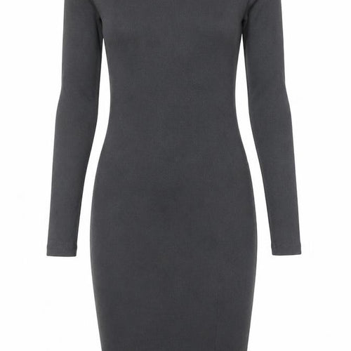 Bershka Womens Grey Cotton Bodycon Size XS Round Neck Pullover - Ribbed