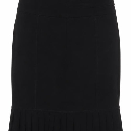Preworn Womens Black Polyester Trumpet Skirt Size 8 Zip
