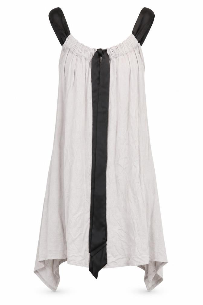 Front view of Mise women’s grey polyester trapeze & swing, size UK 8, scoop neck pullover