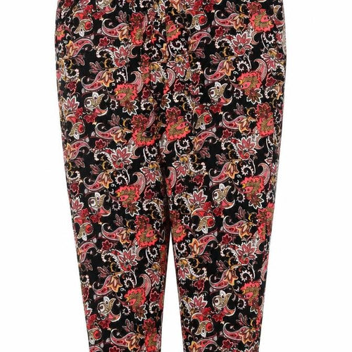 Preworn Womens Multicoloured Paisley Cotton Trousers Size 30 in Regular Tie