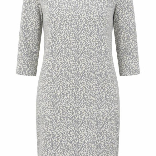 Dorothy Perkins Womens Grey Animal Print Polyester Sheath Size 8 Boat Neck Pullover