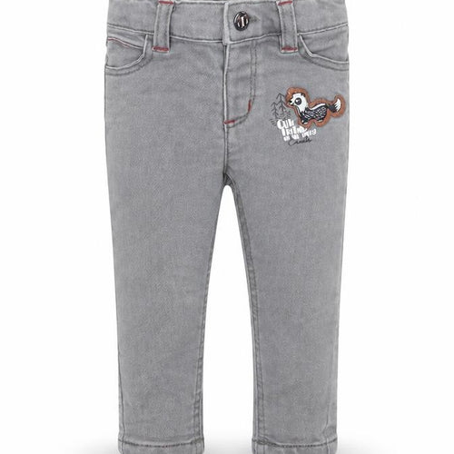 creeks Baby Grey Cotton Capri Jeans Size 3-6 Months Zip