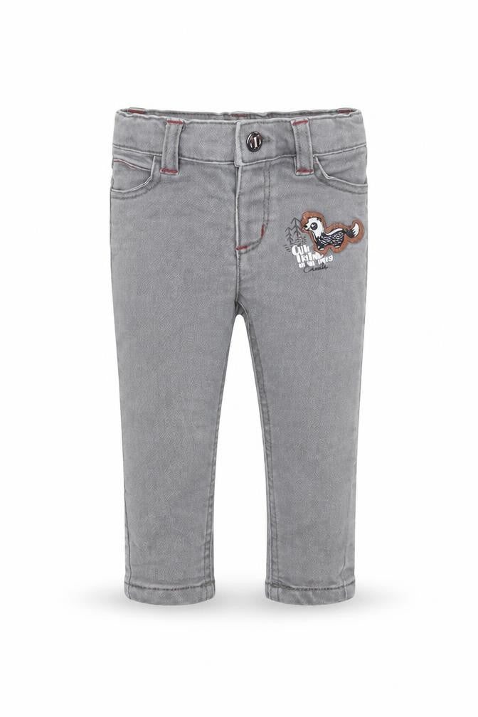 creeks Baby Grey Cotton Capri Jeans Size 3-6 Months Zip