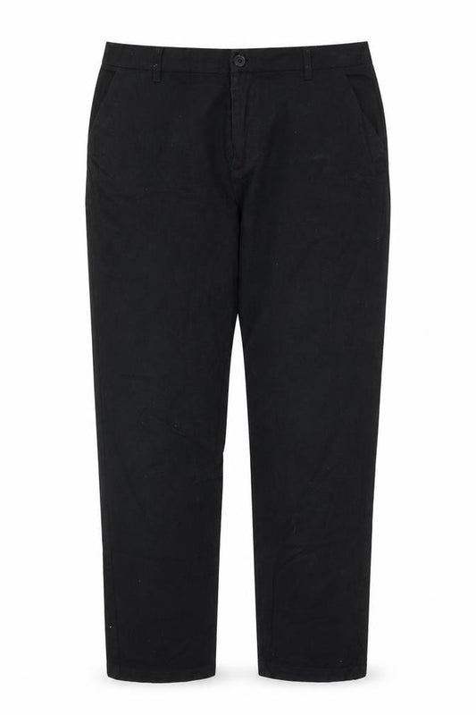 Front view of ASOS women’s black cotton straight jeans, size UK 12, regular zip