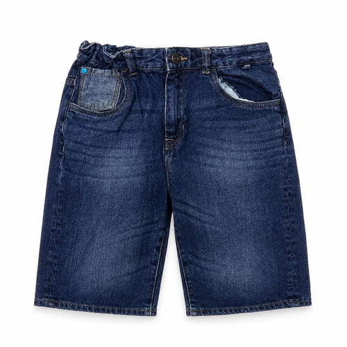 Premium Denim Collection Boys Blue Cotton Cropped Jeans Size 12 Years Regular Button