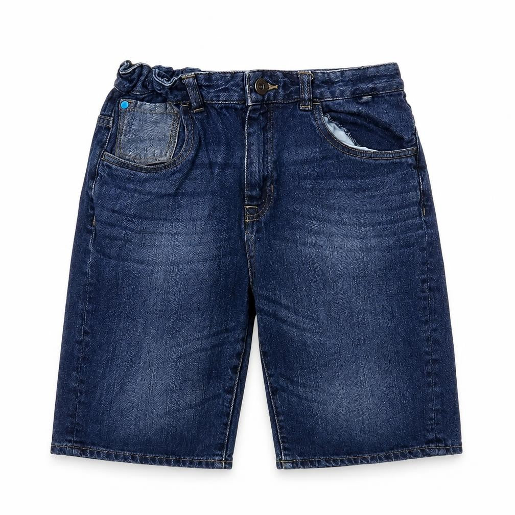 Premium Denim Collection Boys Blue Cotton Cropped Jeans Size 12 Years Regular Button