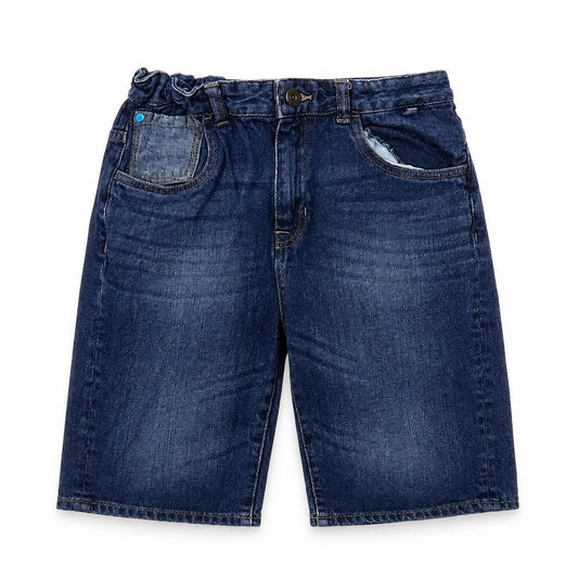 Premium Denim Collection Boys Blue Cotton Cropped Jeans Size 12 Years Regular Button